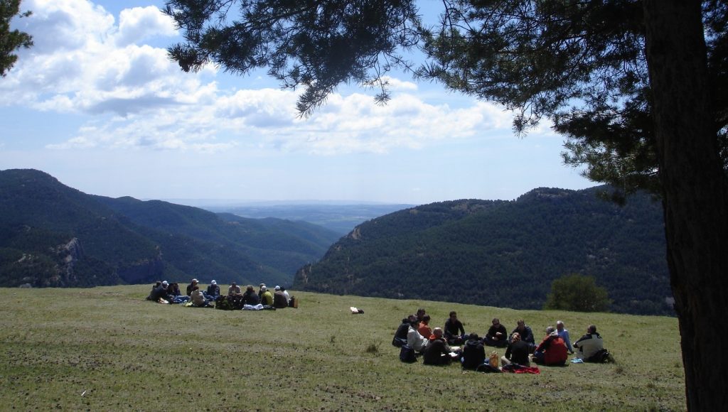 outdoor conference meeting experience into nature
