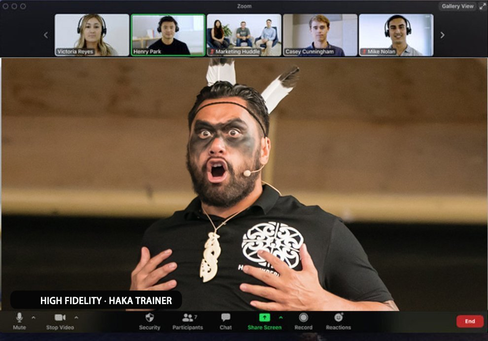Remote team building haka online